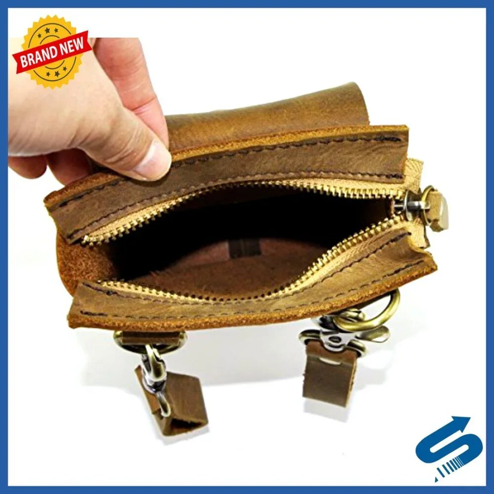Genuine Leather Messenger Bag Adjustable Shoulder Strap Waist Pack